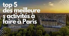 5 meilleures activités à faire à Paris pas chers
