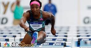 Keni Harrison hangs on for confident 100m hurdles win in NYC | NBC Sports