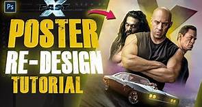Fast X movie Poster Design in Photoshop | Fast X | Tutorial