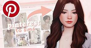 create a sim but only using the first thing i see on pinterest + cc links ♡ the sims 4