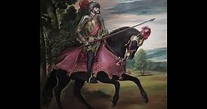 Carlos V a caballo en Mühlberg. Tiziano. Copia al oleo de José A. Berbes