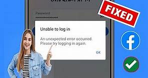 How To Fix Facebook Unable To Login Problem Today (2024) | How To Fix Facebook Session Expired issue