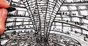 How to Draw The Reichstag Building Interior Berlin