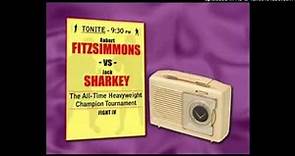Bob Fitzsimmons vs Jack Sharkey fantasy fight radio broadcast