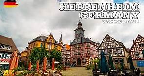 Heppenheim, Germany - Walking Tour 4K - Beautiful old wine city
