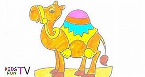 Coloring Pages For Kids Fun Learning How To Color Cartoon Camel Drawing