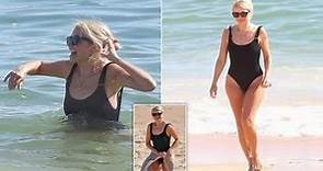Holly Willoughby Stuns in a Black Bikini on Portugal Beach