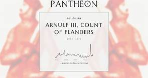 Arnulf III, Count of Flanders Biography - 11th-century Count of Flanders