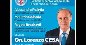 Lorenzo Cesa, UDC, a Latina su “Le politiche di centro tra presente e futuro”. Giovedì 16.10.2023.