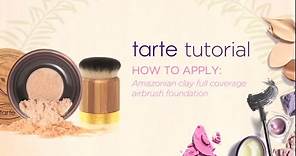 tarte tutorial: how to apply Amazonian clay full coverage airbrush powder foundation