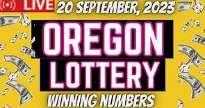 Oregon Evening Lottery Results Drawing - 20 Sep 2023 - 4PM - Lucky Lines - Win For Life - Powerball