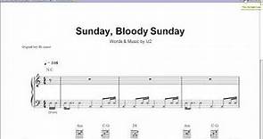 Sunday, Bloody Sunday - Piano Sheet Music