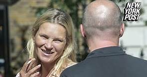 Kate Moss looks unrecognizable while smoking a cigarette during family lunch