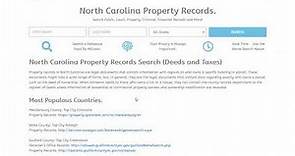 North Carolina Property Records Search (Deeds and Taxes)