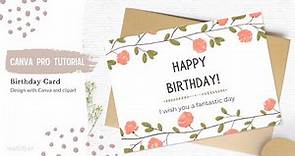 How to make birthday cards at home step by step | Printable birthday cards for her in Canva Pro