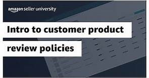 Intro to Amazon customer product reviews policies