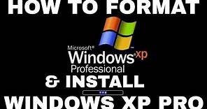 Windows XP Formatting and Clean Installation