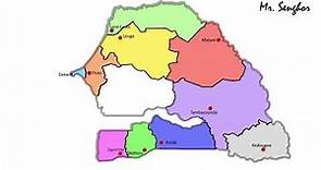 Le découpage administratif du Sénégal : les régions et les départements.