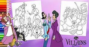 Coloring Halloween Disney Lady Tremaine Drizella Anastasia - Disney Villains Coloring Book