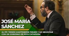 José María Sánchez, al PP: ‘Deben mantenerse firmes y no negociar con un Gobierno de esta catadura’