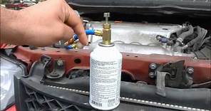 How To Refill AC Refrigerant In A Car (R134a)- FULL Tutorial