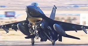 F-16 Fighting Falcon Fighter Jet Take Off U.S. Air Force
