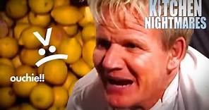 those poor lemons did NOTHING to you gordon !! | Kitchen Nightmares