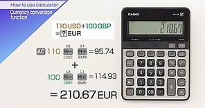 CASIO【How to use calculator Currency conversion function】