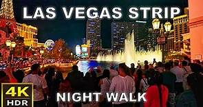 [4K HDR] Las Vegas Strip Night Walking Tour | 2023 | Las Vegas, Nevada 🇺🇸