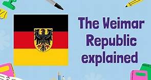 The Formation of the Weimar Republic: Germany After World War One | GCSE History