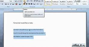 Microsoft Word | How To Make Bullet Points | TechKnowledgeOnDemand