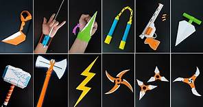12 Cool Origami Paper Weapons Easy to make at home