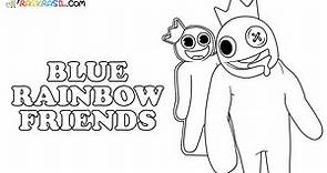 Dibujos de Blue Rainbow Friends para Colorear