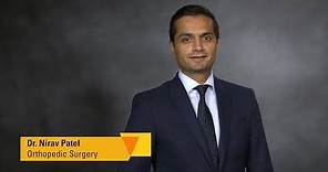 Dr Nirav Patel, Orthopedic Surgeon, VCU Health