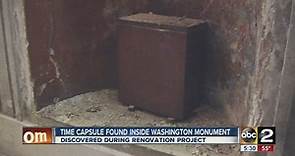 Time capsule found inside Washington Monument