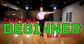 Beginner Cha Cha Solo Practice Routine | Ballroom Dance Tutorial