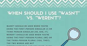 Wasn't vs. Weren't: Complete Grammar Guide (15  Examples)