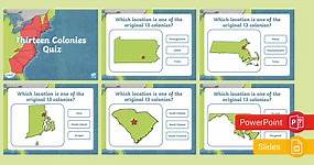 Thirteen Colonies Quiz PowerPoint & Google Slides for 3rd-5th Grade