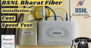 BSNL Bharat Fiber - Installation | Cost | Speed Test | How To Apply