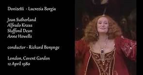 Donizetti - Lucrezia Borgia - Sutherland, Kraus, Dean / R.Bonynge - Covent Garden -12 April 1980