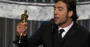 Javier Bardem winning Best Supporting Actor: 80th Oscars (2008)