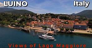 Lago Maggiore Italia LUINO Lake side Drone 4k