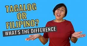 Difference between TAGALOG and FILIPINO language