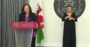 Watch as Health Minister Eluned Morgan leads the Welsh Government news conference