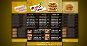 How to Design food menu in CorelDRAW | Restaurant food menu | CorelDRAW Tutorial