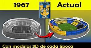 Los cambios en el tiempo del estadio Universitario UANL | con Modelos 3D de 1967 a la actualidad