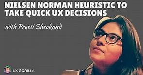 Nielsen Norman Heuristic to take quick UX decisions | Preeti Sheokand