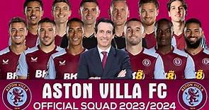 ASTON VILLA FC 2023/2024 OFFICIAL SQUAD AND SHIRT NUMBER
