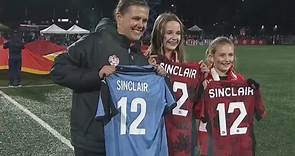 Christine Sinclair shares special pregame ceremony with two nieces