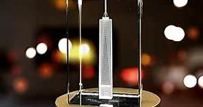 One World Trade Center 3D Engraved Crystal Keepsake Souvenir (Large)